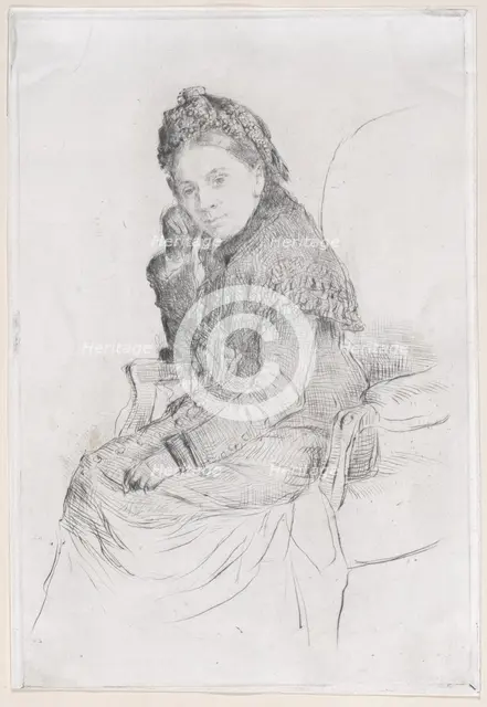Portrait of Madame Bouquet de la Grye, 1879. Creator: Marcellin-Gilbert Desboutin.