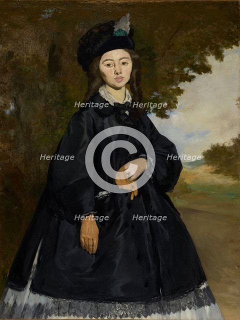Portrait of Madame Brunet, about 1861-1863, reworked by 1867. Creator: Edouard Manet.