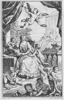 Portrait of Madame de Pompadour, ca. 1745. Creator: Charles Nicolas Cochin