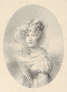 Portrait of Madame Ditte-Harmite, 1825. Creator: Jean-Baptiste Isabey