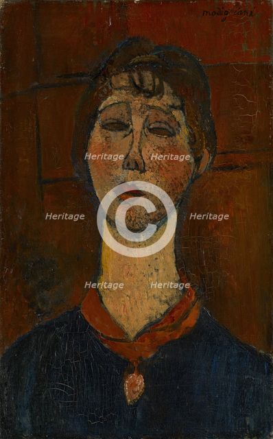 Portrait of Madame Dorival, c. 1916. Creator: Modigliani, Amedeo (1884-1920).
