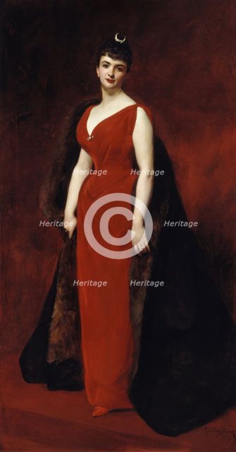 Portrait of Madame Edgar Stern, 1889. Creator: Charles Emile Auguste Carolus-Duran.