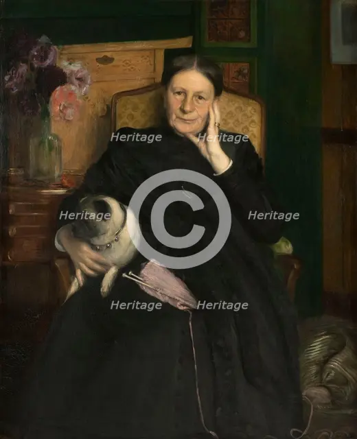 Portrait of Madame Emile Blanche, mother of the artist, between 1890 and 1893. Creator: Jacques Emile Blanche.