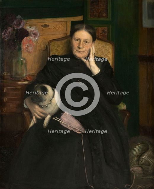 Portrait of Madame Emile Blanche, mother of the artist, between 1890 and 1893. Creator: Jacques Emile Blanche.