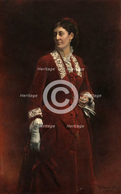 Portrait of Madame Georges Ehrler, 1880. Creator: Leon Joseph Florentin Bonnat.