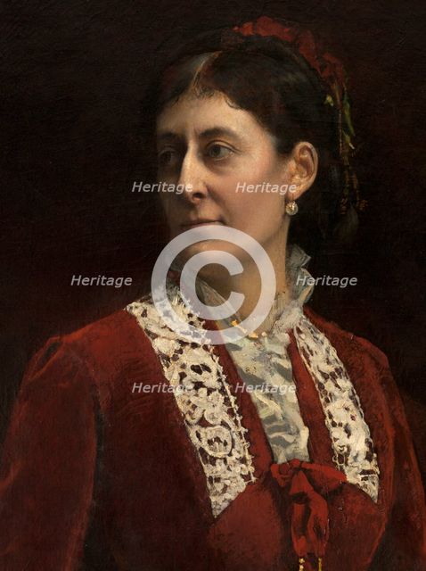 Portrait of Madame Georges Ehrler, 1880. Creator: Leon Joseph Florentin Bonnat.