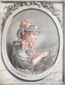 Portrait of Madame Huet c1773. Artist: Gilles Demarteau