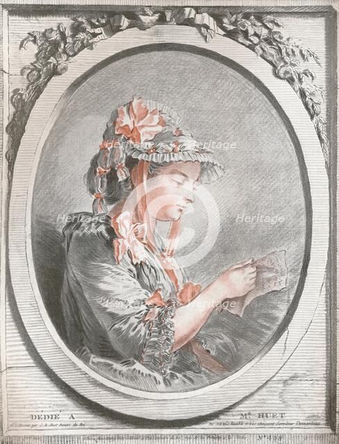 'Portrait of Madame Huet', c1773. Artist: Gilles Demarteau.