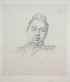 Portrait of Madame Kemp, Front View (3rd Plate). Creator: Alphonse Legros (French, 1837-1911)