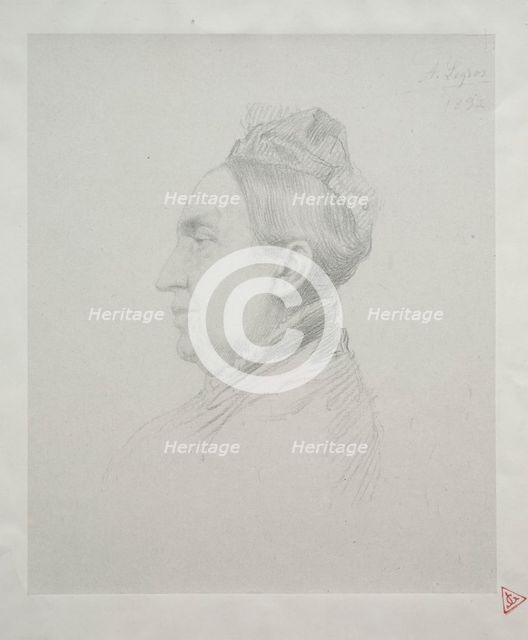 Portrait of Madame Kemp in Profile (2nd Plate). Creator: Alphonse Legros (French, 1837-1911).