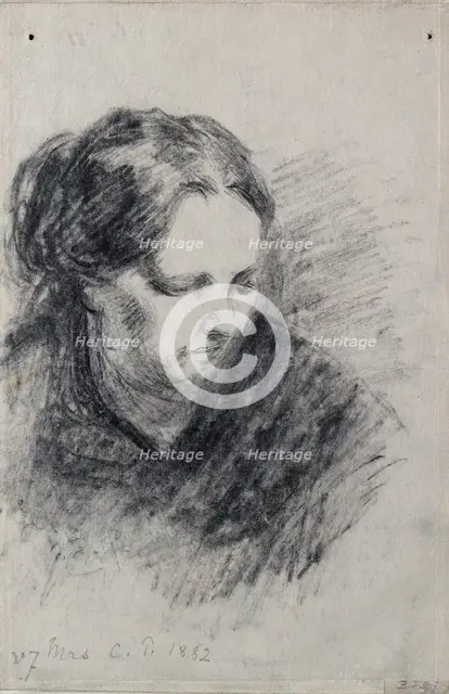 Portrait of Madame Pissarro, 1882. Creator: Camille Pissarro.