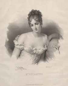 Portrait of Madame Récamier, née Julie Bernard (1777-1849), 1826. Creator: Grevedon, Pierre Louis Henri (1776-1860)