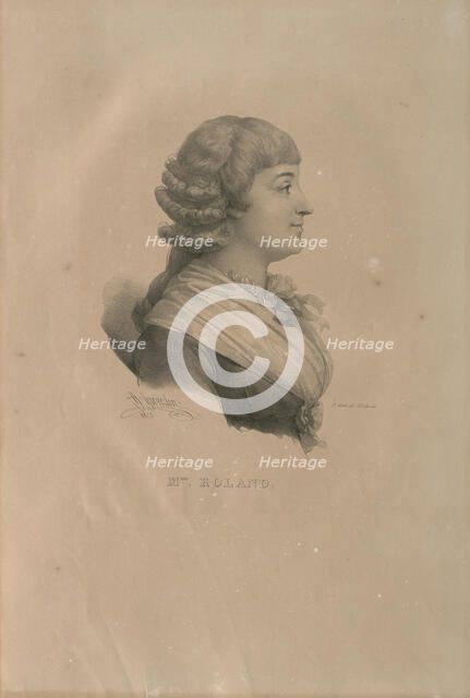 Portrait of Madame Roland (1754-1793), 1825. Creator: Delpech, François Séraphin (1778-1825).