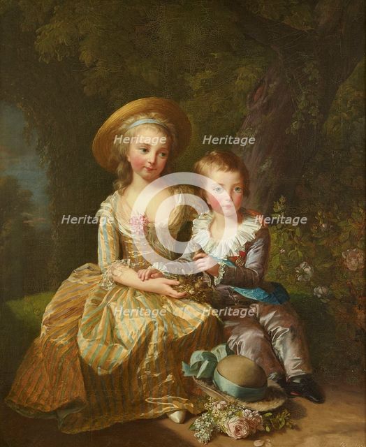 Portrait of Madame Royale and Louis-Joseph Xavier, Dauphin of France.