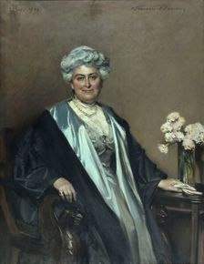 Portrait of Madame Soyer, 1909. Creator: Francois Flameng