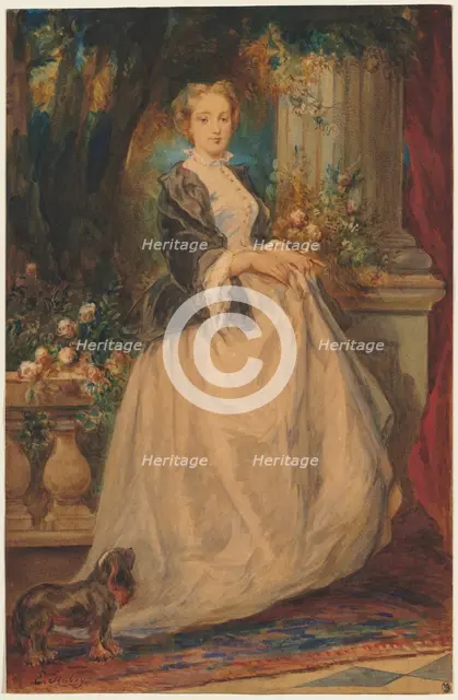 Portrait of Madame Thomas (née Camille Boucher). Creator: Eugène Isabey (French, 1803-1886).