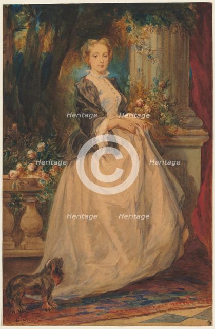 Portrait of Madame Thomas (née Camille Boucher). Creator: Eugène Isabey (French, 1803-1886).