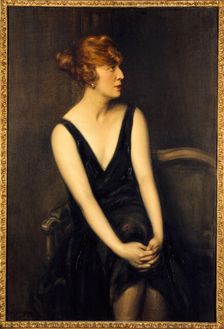 Portrait of Madame Yves Busser (born Christiane Alexandre), 1925. Creator: Jules Cayron