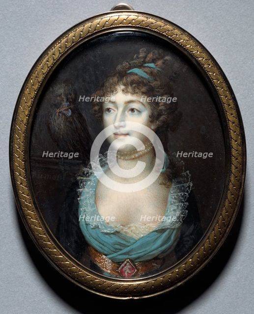 Portrait of Mademoiselle Marie-Anne Adelaide Le Normand, c. 1793. Creator: François Dumont (French, 1751-1831).
