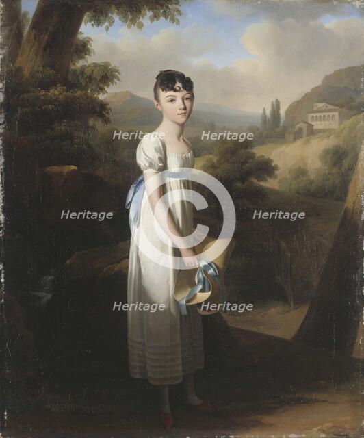 Portrait of Mademoiselle Athénaïs d'Albenas. Artist: Boilly, Louis-Léopold (1761-1845)