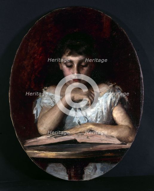Portrait of Mademoiselle de Montfort, c1890. Creator: Emile Renard.
