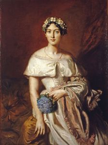 Portrait of Mademoiselle de Cabarrus, 1848. Creator: Chassériau, Théodore (1819-1856)