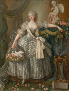 Portrait of Mademoiselle Rosalie Duthé (1748-1830), 1774. Creator: Périn-Salbreux, Lié Louis (1753-1817)