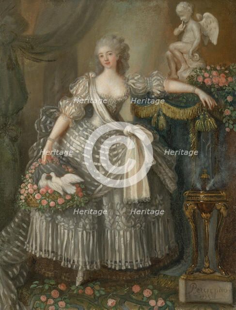 Portrait of Mademoiselle Rosalie Duthé (1748-1830), 1774. Creator: Périn-Salbreux, Lié Louis (1753-1817).