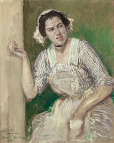 Portrait of Madeleine Pissard as Roxane (L'Amour medecin), 1921. Creator: Jacques Emile Blanche