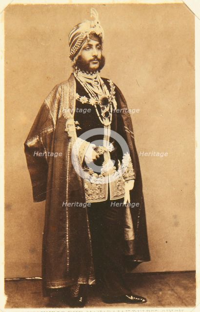 Portrait of Maharaja Duleep Singh (1838-1893), c. 1861. Creator: Anonymous.