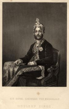 Portrait of Maharaja Duleep Singh (1838-1893). Creator: Pound, Daniel John (1820-1894)