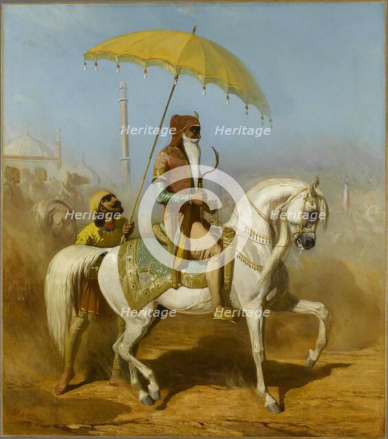 Portrait of Maharaja Ranjit Singh. Creator: De Dreux, Alfred (1810-1860).