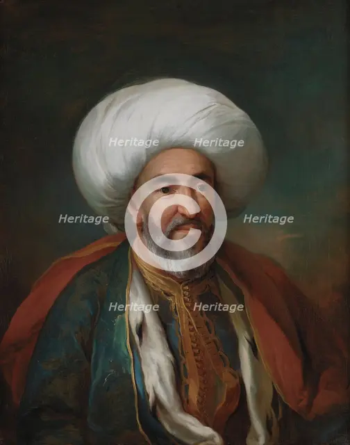 Portrait of Mahmud Agas, Ambassador of Tripolis, 1757. Creator: Carl Gustaf Pilo.