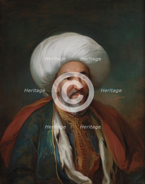 Portrait of Mahmud Agas, Ambassador of Tripolis, 1757. Creator: Carl Gustaf Pilo.