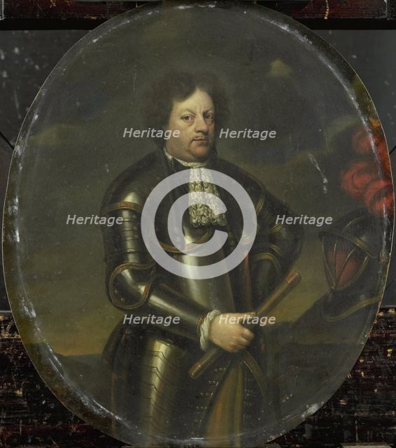 Portrait of Major-General Hans Willem, Baron van Aylva, called The Formidable General, 1693-1717. Creator: Hendrik de Valk.