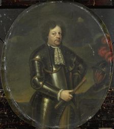 Portrait of Major-General Hans Willem, Baron van Aylva, called The Formidable General, 1693-1717. Creator: Hendrik de Valk