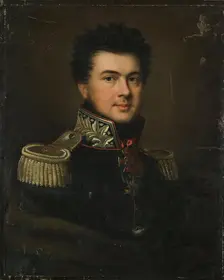 Portrait of Major General I.I. Sabir, 1814. Creator: János Rombauer