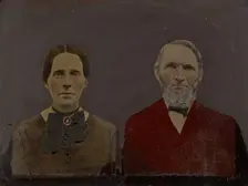 Portrait of man and woman, 1860s-1880s. Creator: Unknown