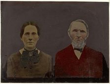 Portrait of man and woman, 1860s-1880s. Creator: Unknown
