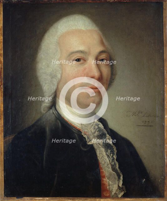 Portrait of man, formerly identified as Alembert, 1770. Creator: Catherine Lusurier.