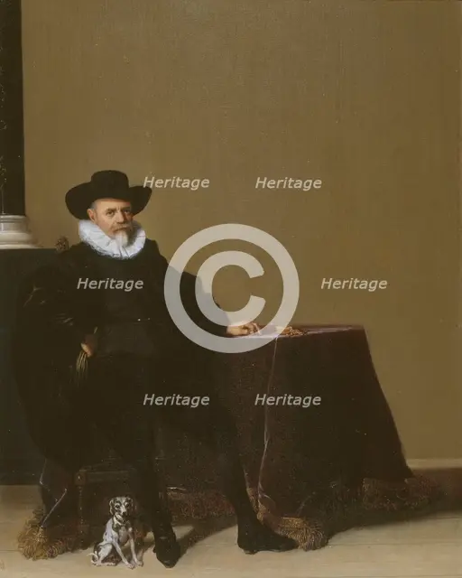 Portrait of man in a black velvet suit, between 1605 and 1657. Creator: Hendrik Gerritsz Pot.