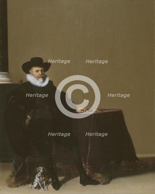 Portrait of man in a black velvet suit, between 1605 and 1657. Creator: Hendrik Gerritsz Pot.