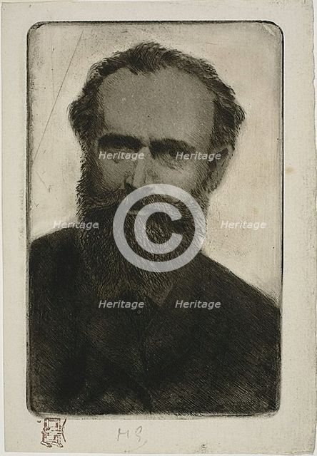 Portrait of Manet, 1880/84. Creator: Henri-Charles Guerard.