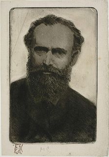 Portrait of Manet, 1880/84. Creator: Henri-Charles Guerard
