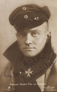 Portrait of Manfred von Richthofen (1892-1918) , 1918. Creator: Photo studio C. J. Dühren, Berlin