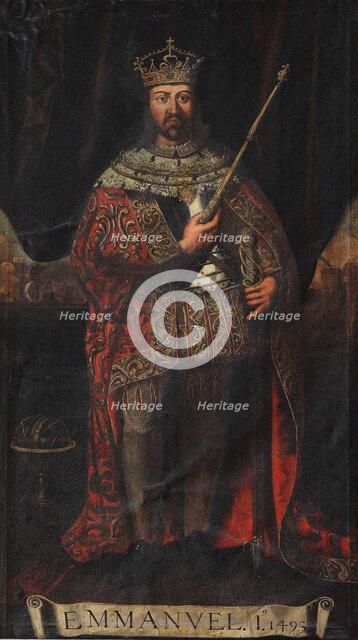 Portrait of Manuel I of Portugal (1469-1521), 1495. Creator: Anonymous.