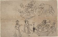 Portrait of Manya Sahib Man Rup Sagarji, late 18th century. Creator: Manaku