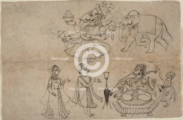 Portrait of Manya Sahib Man Rup Sagarji, late 18th century. Creator: Manaku.