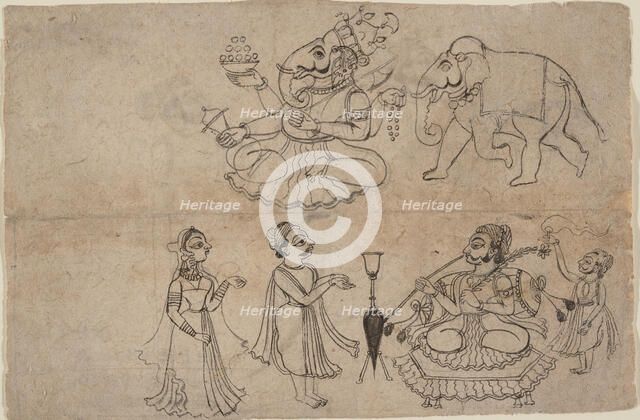 Portrait of Manya Sahib Man Rup Sagarji, late 18th century. Creator: Manaku.