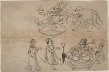 Portrait of Manya Sahib Man Rup Sagarji, late 18th century. Creator: Manaku